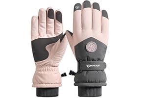 SUGSHYN Guantes Mujer Invierno Guantes Esqui Mujer Impermeables Termicos Moto Tactiles Guantes ara Clima Frío Bicicleta Snowboard