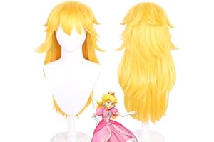 MEZHEN Parrucca Principessa Pesca Parrucca da cosplay Principessa Bambina Parrucca Cosplay di Principessa per Decorazioni Feste Cosplay