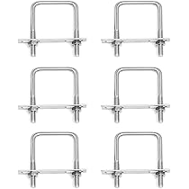 Bulloni A U In Acciaio Inox 304 | M6x50x30mm | Con Dadi E Rondelle | 4 Pezzi - Foto 6