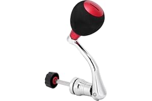 GLOGLOW Angelrolle Ersatz Metall Power Griff Teil Griff Metall Rocker Arm Grip Part Kneb Metall Rocker Arm Grip Angeln Spinnrolle (Groß Rot)