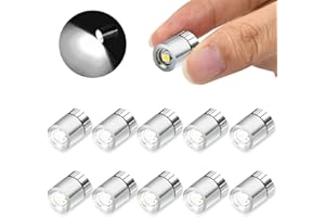 MSTNOIXGC 10 pcs Mini Luce LED, Luce LED Piccola Con Batteria, Micro Luci LED, Piccola Lampada Giocattolo, Adatta per Decorare Le Case Delle Bambole, Modello Fai Da Te (Luce Bianca)