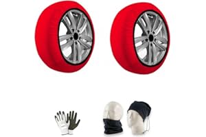 FARBROTHERSONLINE pour LA Voiture,SUV,4X4, avec PNEUS 215/70 R15 Cercle 15 Mesure L Chaussettes À Neige APPROUVÉES Paire DE Chaussettes À Neige Glace en Tissu ANTIDÉRAPANT pour Roues sur SECTEURS DE Route Mixte