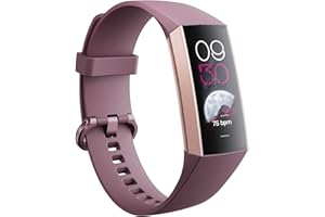 SANZEN Hommes femmes Trackers d'activité 1.1 '' AMOLED écran montre de fitness avec fréquence cardiaque pression artérielle moniteur de sommeil calorie Tracker pas à pas compteur Android et iOS (Violet 2)