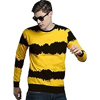LEWEL Men's Stylish Printed Full Sleeve T-Shirt