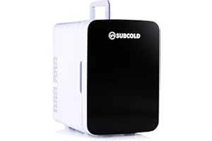 Subcold Ultra 10 Mini Fridge Cooler & Warmer | 3rd Gen | 10L capacity | Compact, Portable and Quiet | AC+DC Power Compatibility (Black)