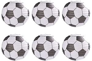 STOBOK 6 Piezas de Papel de Fútbol Linterna Fútbol Lámparas Colgantes Copa de Europa Copa del Mundo Fiesta Farol Decoraciones Fiesta Deportes Linterna de Papel Guirnalda 20Cm