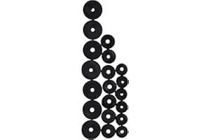 MERRIWAY Bulk Hardware BH03439 Rondelle Assortite per Rubinetti Acqua Calda e Fredda, Bianco, Set di 21