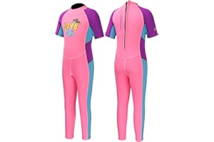 Yikayin Kombinezon dziecięcy z neoprenu, krótki kombinezon z neoprenu 2,5 mm, dla chłopców i dziewczynek, ocieplający kombinezon do nurkowania, z przodu do surfowania, snorkelingu, pływania, pływania