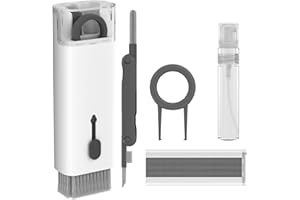 ‎NICEKOOL Reinigungsbürste für Tastatur - Reinigungsset für Airpods Pro Multifunktions 7 in 1 Keyboard Cleaning Brush Kit Kopfhörer Reinigungsstift Weiche Bürste Tastaturkappen Entferner, Grau