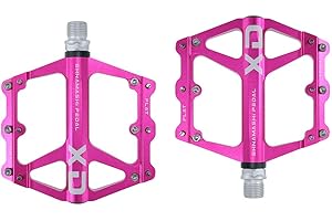 FrontStep General - Pedali antiscivolo in alluminio, leggeri con mandrino in acciaio Cr-Mo per MTB/mountain bike, pedale BMX