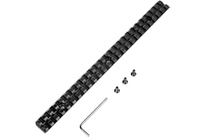 RimFly Rail Picatinny 25 Slots para Airsoft Riel Tactico 257mm de Rifle Pack Riel + Tornillos Keymod + Llave Allen Montura para Armas de Caza Weaver Soporte Mira Holografica Scope