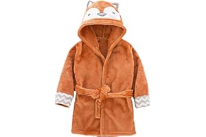 Routefuture Peignoirs de Bain Enfant Vêtements de Nuit Bébé Garçon Fille Peignoir Ultra Doux et Léger Serviette de Bain Capuche, Confortable et Absorbante, Peluche 1-5 Ans