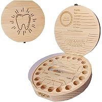 Boîte à Dents De Lait En Bois - Gravure Personnalisable - Pour Garçons Et Filles - Rangement Féerique