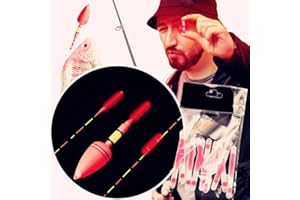 Glow Fever Bulk 100 pezzi (10 confezioni) galleggianti da pesca notturni fluorescenti, diametro 4,5 mm visibilità alla luce fino a 30 m, galleggiante luminoso utilizzato su galleggianti Bobbers asta asta asta