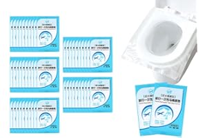 Hitopin Einweg Wasserdicht Toiletten Sitzbezug, 50 Stück WC Auflagen, Einweg WC Seat Cover, Disposable WC-Sitzbezug, für Hotel Outdoor Reisen