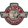 SUMA SHOP - Indian Motorcycles Patch Indian Motorcycles Accessories Embroidered Patch 10 x 8 cm Red