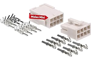 KALITEC Molex Mini-Fit Jr. Connector Set 8-Pin for PC Components Kali-2408 I Industrial Quality from German Dealer