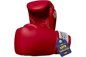 ‎B BEST SPORTING Best Sporting Boxhandschuhe Professional 14 oz Rot I Handschuhe mit Stabiler Polsterung I Boxing Gloves aus Kunstleder I Box Handschuh mit Daumenschutz & umlaufendem Klettverschluss