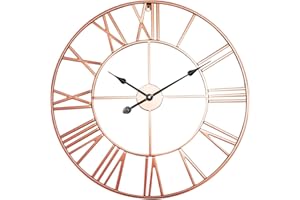 ANTIC BY CASA CHIC Casa Chic Reloj Pared Grande para Salon, Cocina y Oficina, Relojes Grandes Cocina y Comedor, Reloj Diseño Vintage de Metal, Reloj Cocina Cuarzo, Marco Robusto Interior/Exterior, Silencioso, 60cm