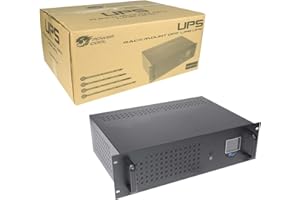 Powercool Intelligent Rackmount UPS Series, Uninterruptible Power Supply, 1500VA, 3U Rackmount, LCD, USB Monitoring, 1 x UK Socket, 4 x IEC 320 C13, 2 x RJ45 1 x USB, Reliable Power Protection | Black