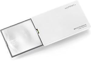 ‎ESCHENBACH Eschenbach Optik easyPOCKET Lupe mit 6X-Vergrößerung und LED-Beleuchtung in Weiß - Made in Germany