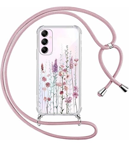 YAMCCCSE Handykette Für Vivo X60 Pro 5G – Transparente Hülle Mit Verstellbarem Band, Rainbow-Design