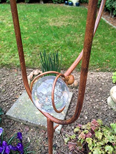 WINDSPIEL WIPPE ° GARTENSTECKER ° RABE MIT HUT ° VOGEL° METALL° BUNT ° H 135cm - 7