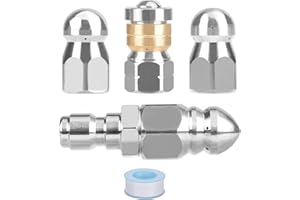 Qeunrtiy Hochdruckreiniger Kanal Jetter DüSen Satz, mit Verschiedenen Modellen für 1/4 Hochdruckreiniger Schnellkupplung