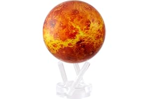 MOVA Venus Space Series 6 "V with Base, Solar Powered Rotating Globe, Unique Gift and Home or Desk Decoration for Men, Women, Children