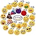 Produktbild Rabi Stück Mode Emoji Schlüsselanhänger Party Favors Mini Plüsch Kissen Party Packs für Kinder und Erwachsene Set von 24
