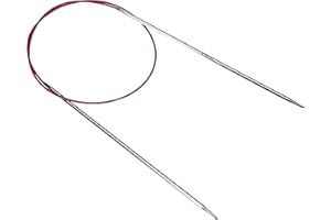 KnitPro KP10312 Nova Aiguilles Circulaires Fixes Bois Argent 60 cm x 2,5 mm