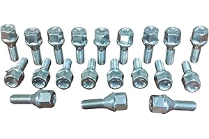 CAR PASSION 20 Bulloni Ruota Fissaggio Ruote Compatibile Con Jeep Compass dal 8/2017 al 4/2020 Gomme Cerchi in Acciaio Lega Ferro Made in Italy M12x1,25