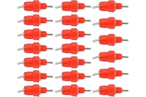 HEEPDD 20 Unids Automático Agua Nipple Bebedero Waterer Aves de Corral Pollo Pato Gallina Dispensador de Bebida Alimentador Tornillo En Estilo Agricultura Ganadería Alimentación Riego Equipo