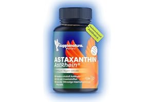 SUPPLENATURA. RHEINLAND EINFÜHRUNGSANGEBOT* Astaxanthin 8mg hochdosiert | 130 Kapseln | MARKENROHSTOFF: AstRhein® | Quellwasser Kultivierung | Vegan - Astaxantin von SUPPLENATURA®