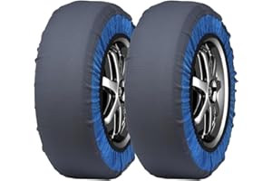 SAITUMA Cadenas de nieve para coche cadena de nieve textil para coche lavable montaje rápido fácil de usar BL76