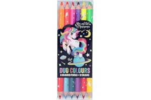 Depesche- Lot de 6 Crayons Ylvi & The Minimoomis de 2 Couleurs, 6243, coloré