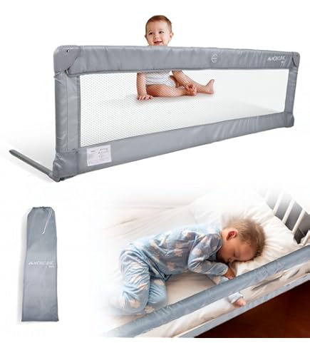 HyAdierTech Draagbaar veiligheidsbedhek, bedbescherming voor peuters, slaapkameraccessoires voor jongens en meisjes, bedhek voor peuters, van 18 maanden tot 5 jaar, (2,0 m