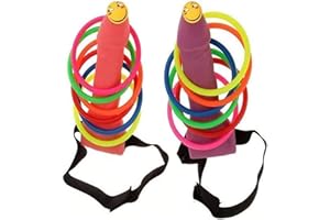 XIAOMA 2Pcs Bachelorette Party Favor Night Party Ring Toss Game Party Games Hen Girls Night Novelty Props Adult Simulation Shaped Toss Game
