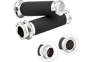 Benlari 1" Motorcycle Hand Grips Handlebar Grips Compatible for Harley Davidson Street Glide Sportster Honda Kawasaki Suzuki Yamaha Bobber