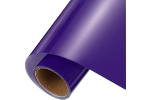 sourcing map Purple Heat Transfer Vinyl, 10 Inch x 5ft Iron-on Vinyl Roll for Decal Cutting, Signs, Scrapbooking, DIY Craft, Home Decoration