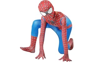 Metaparty Spiderman Kostüm für Kinder, Spiderman Bodysuit,Superheld 3D Anime Anzug für Junge Mädchen Cosplay Karneval Party Kostüm