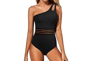POIUIYQA Bañadores Mujer, Trajes de Baño de Una Pieza para Mujer Vientre Plano Reductor Barriga Control de Barriga Fruncido Bañador Push Up Sexy Slim Fit Cintura Alta Bikini Mujer