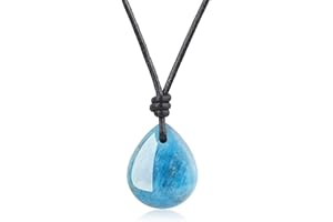 COAI Collier Cordon Cuir Pendentif Goutte d'eau Homme Femme