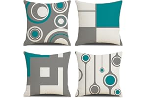 MYCDXE Fodere per cuscini 40x40cm Fodere per cuscini 16x16 pollici Federe per cuscini decorativi in lino Protezioni con cerniera invisibile per divano Divano Sedia per auto