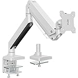 PUTORSEN Monitor Desk Mount Heavy Duty Premium Aluminium Swivelling Tilting Height Adjustable Single Arm Monitor Mount for 17