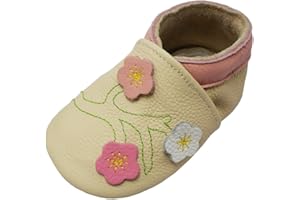 Yalion Baby Junge Mädchen Weicher Leder Lauflernschuhe Krabbelschuhe Babyhausschuhe mit Wildledersohlen Multi-Stil