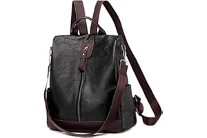 JSNOM Zaino Donna Pelle Casual Antifurto: Borsa Zainetto Donna Piccola Elegante Impermeabile Daypack per Universitá Scuola Shopping Lavoro