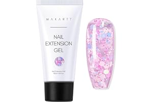 Makartt Poly Nail Gel 50 ml – Extension Gel Colores Uñas UV Gel Constructor y Extensión de Uñas Gel para Iniciar Diseño de Uñas DIY Manicura Regalo Twinkling Ballet