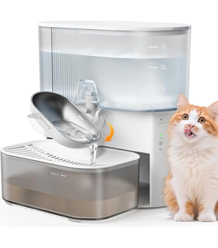Filtres Fontaine à Eau Chat 3 Pièces - Système 8 Couches Compatible PETGUGU PF1/PF1L