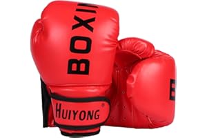 HUINING - Guanti da boxe per bambini, in poliuretano, per allenamento, da 113,4 g, per bambini dai 3 ai 12 anni